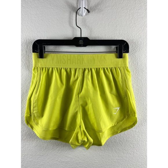 Gymshark Training Loose Fit Shorts in Glitch Yellow Women's Small Unlined - Picture 2 of 10